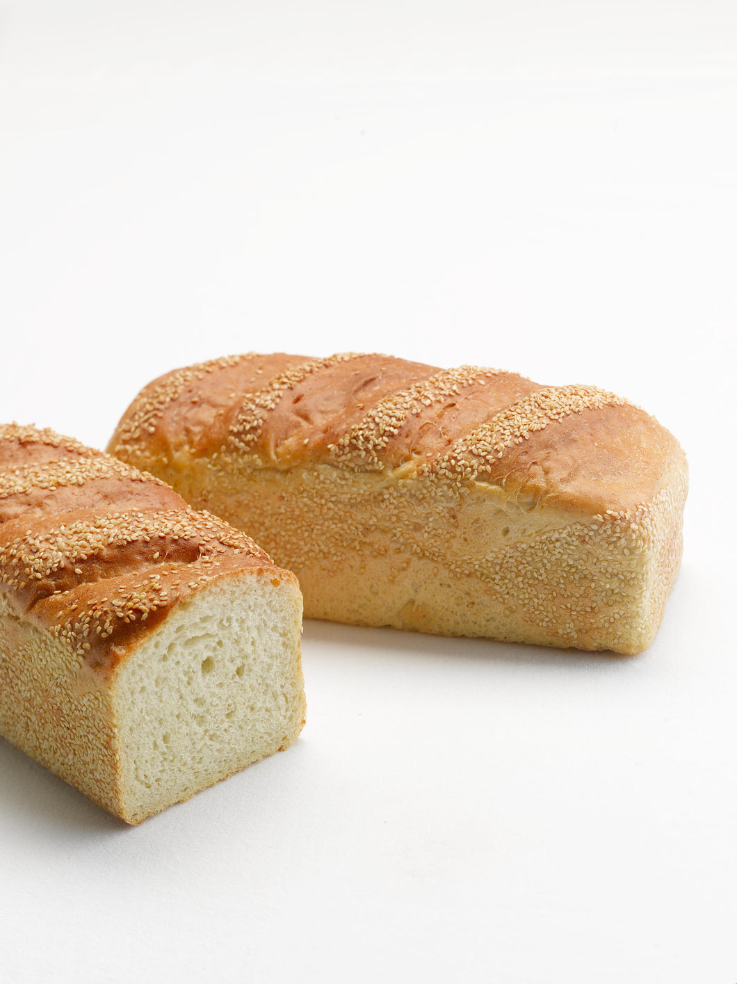 Plain square loaf - sliced